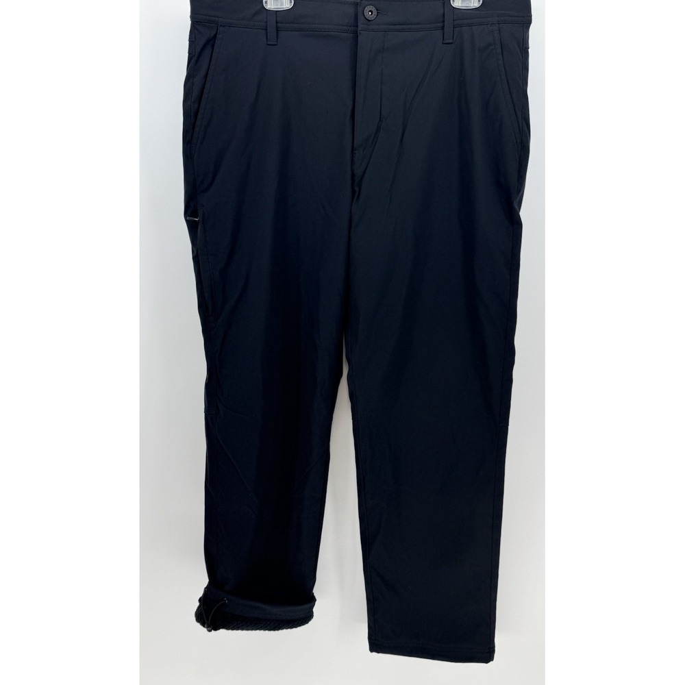 Gerry Men's 36x30 Black Fleece Lined Pants Water-Resistant Stretch Warm